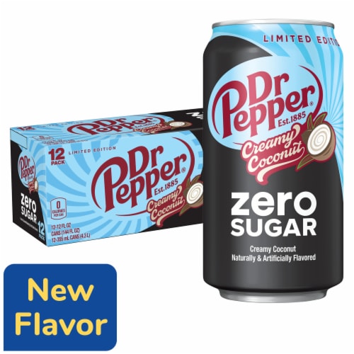 Dr Pepper Creamy Coconut Zero Sugar Soda H2